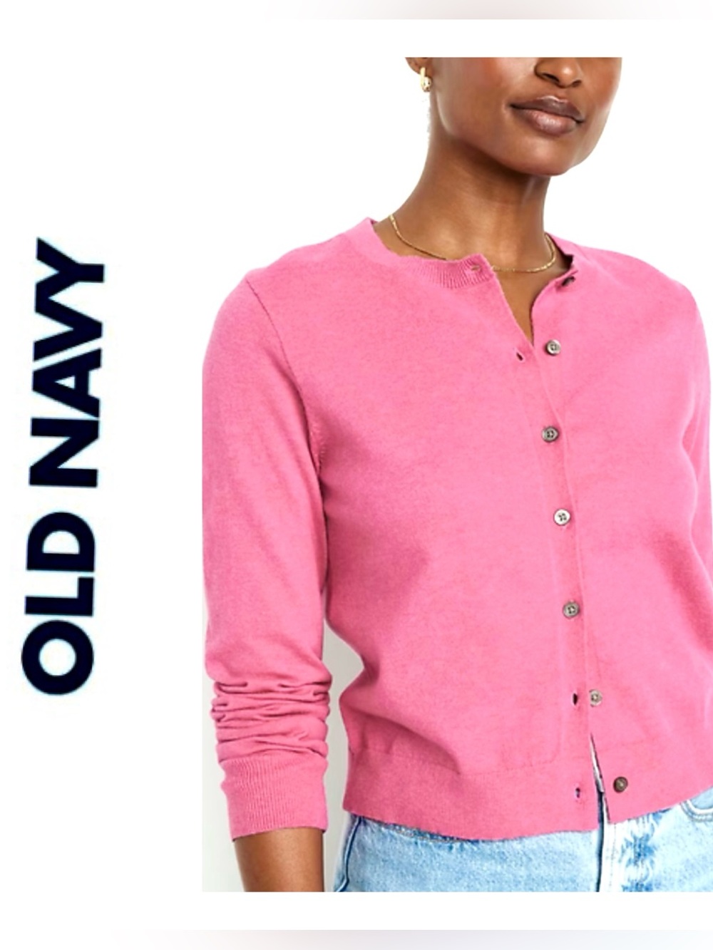 Old Navy Women’s SoSoft Cropped Cardigan in Rose
